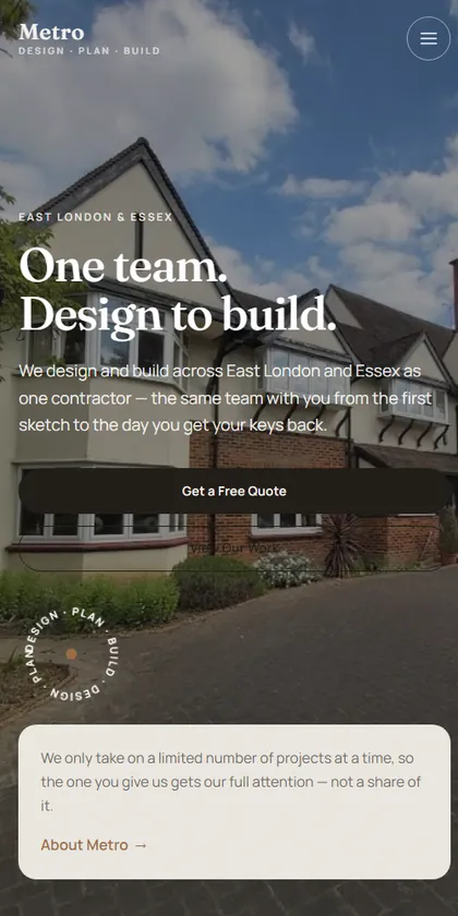 Metro Design Build on mobile
