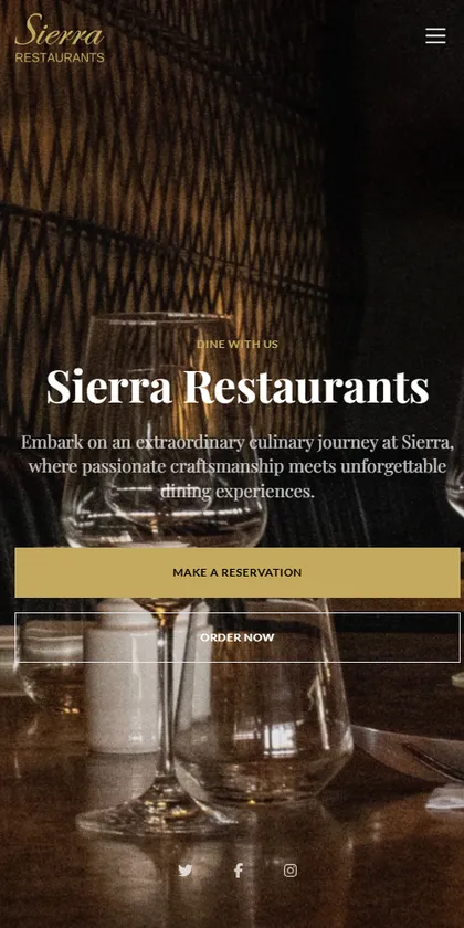 Sierra Restaurants on mobile