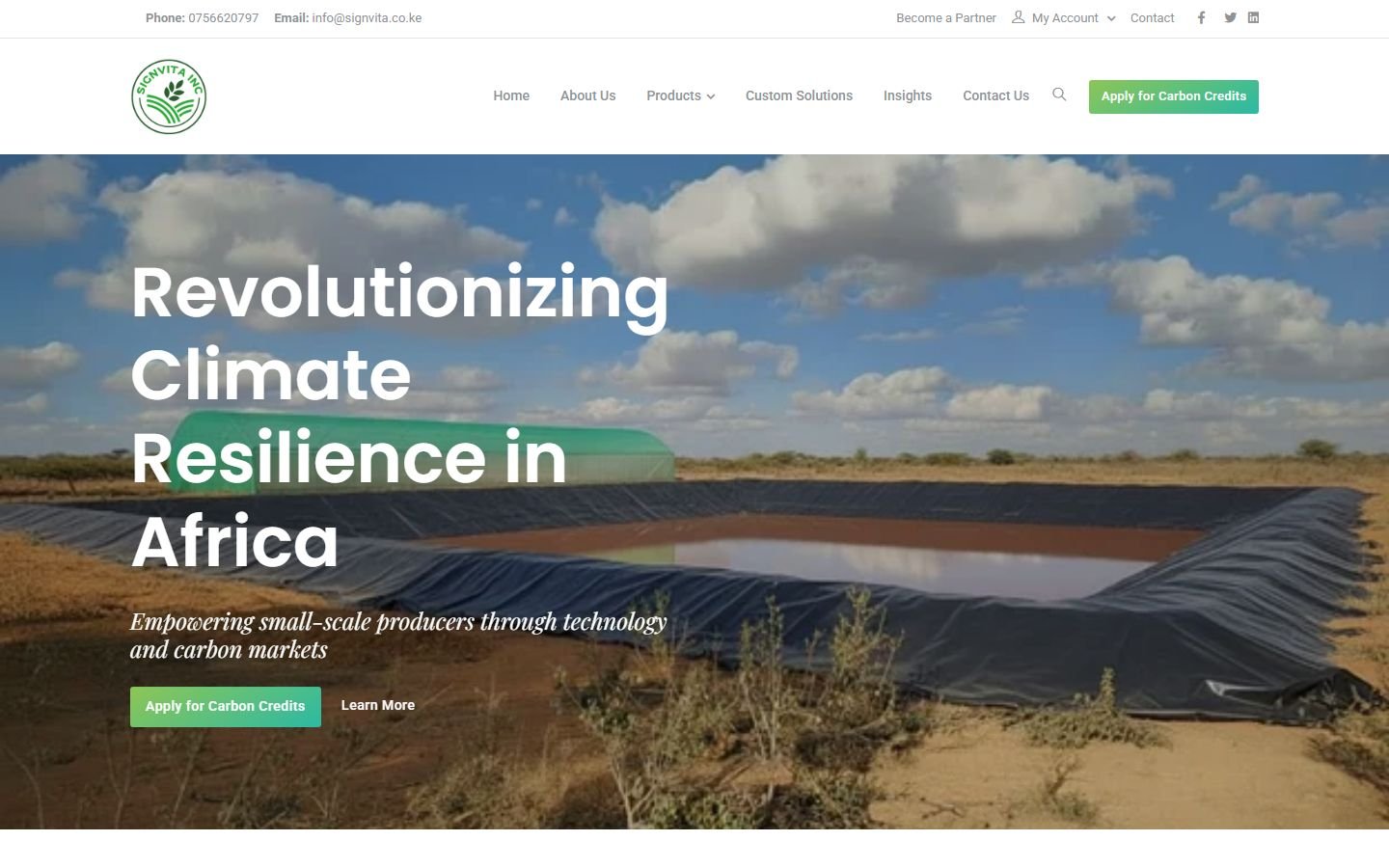 Signvita website screenshot